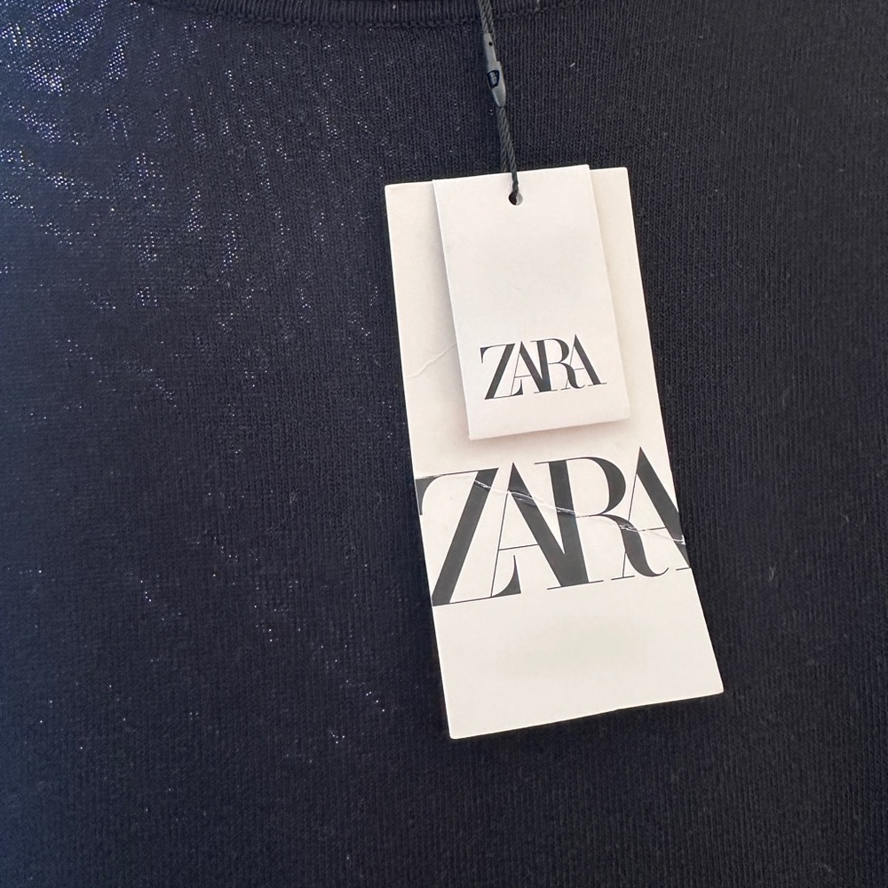 Zara Sash Knit MIDI Dress - NWT Small 🖤 - Picture 7 of 9